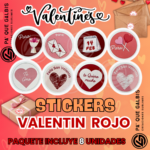 Stickers Valentin Rojo X8unid