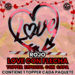 Topper Especial Love Con Flecha Rojo