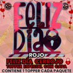 Topper Especial Feliz Día Cerrojo Rojo