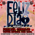 Topper Especial Feliz Día Cerrojo Negro