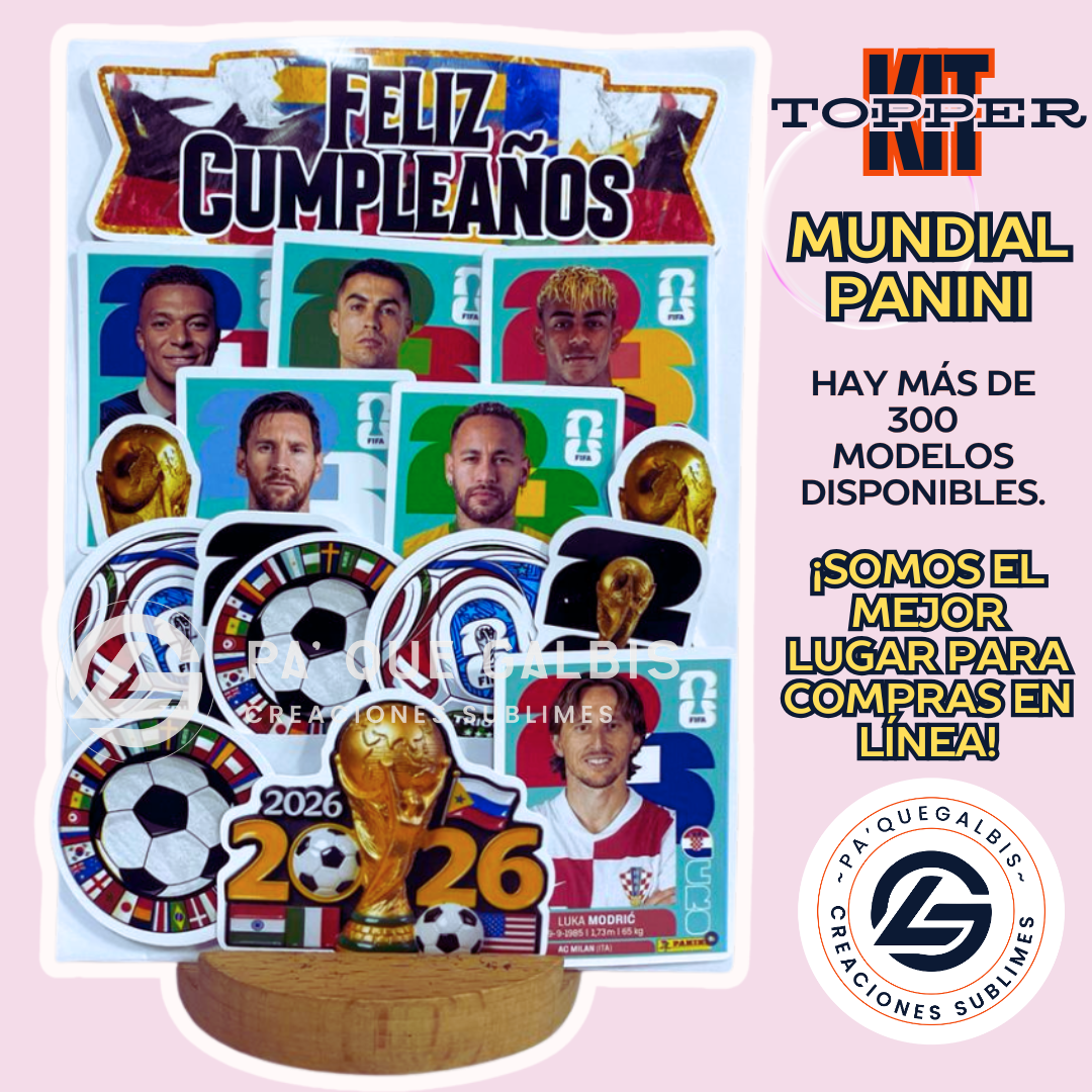 3 Kit Topper Mundial Panini #KIT-314 - Imagen 1